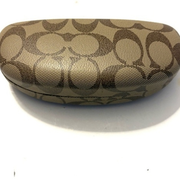 Coach Accessories - Coach Signature C Logo Hardshell Brown & Tan Clamshell Sunglass Eyeglass Case